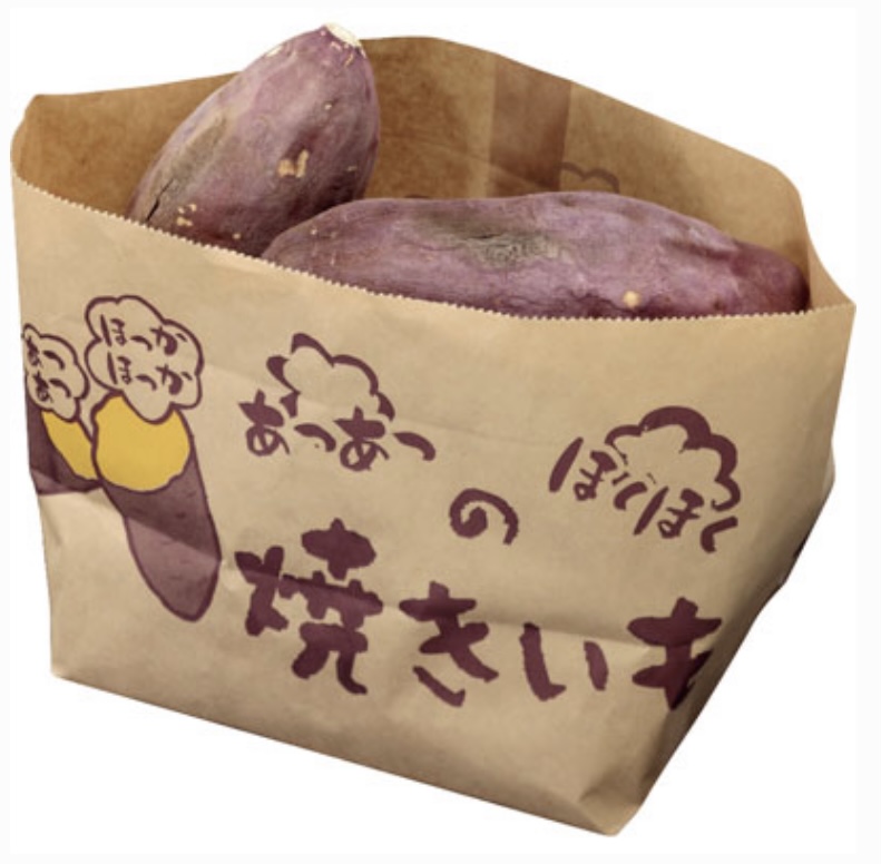 大阪ポリエチレン販売 NO.407 亀甲袋 焼き芋  290(マチ125)×160 袋 その他 紙袋