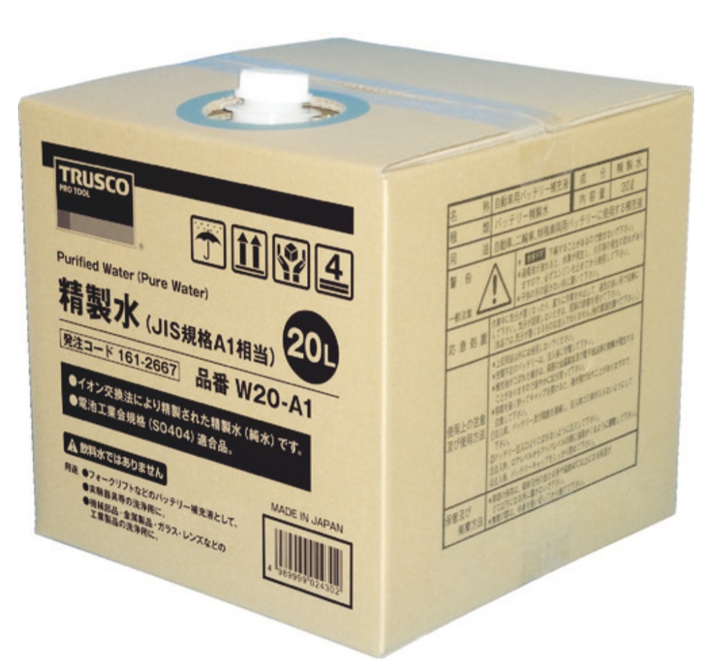 TRUSCO　精製水　W20-A1 20L  物流資材　その他