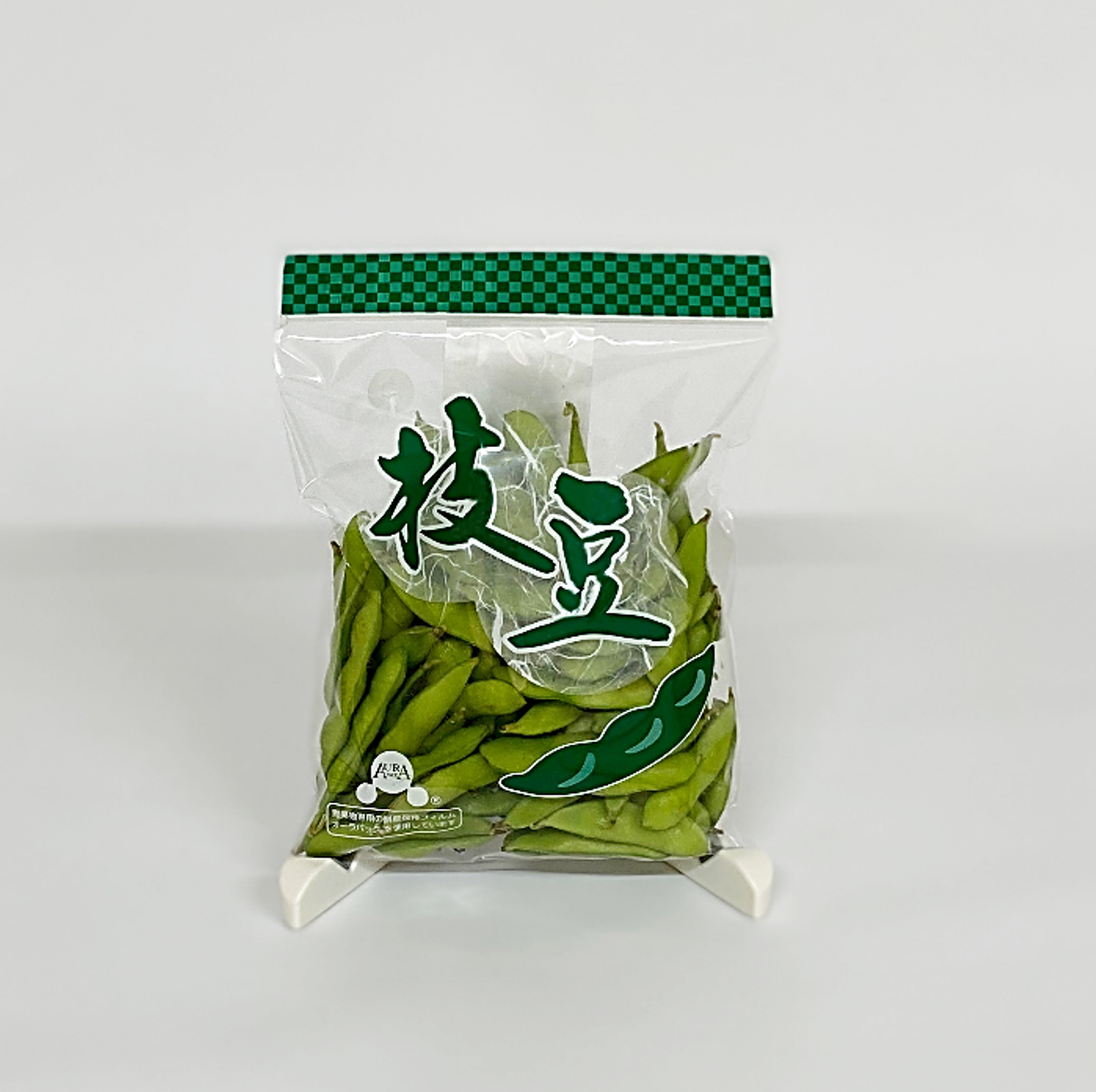 ベルグリーンワイズ オーラパック 枝豆 イラスト #40 170×200+30 チャック付き 規格 袋 青果物 印刷 平袋