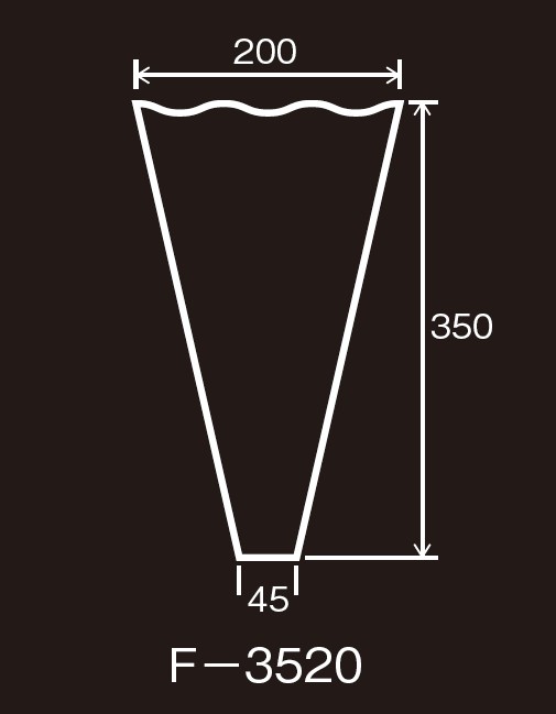 エフピコチューパ フラワーキャップ FC F3520 ネオＳプラ ナミアリ #30×200/45×350 0H 袋 花 三角袋