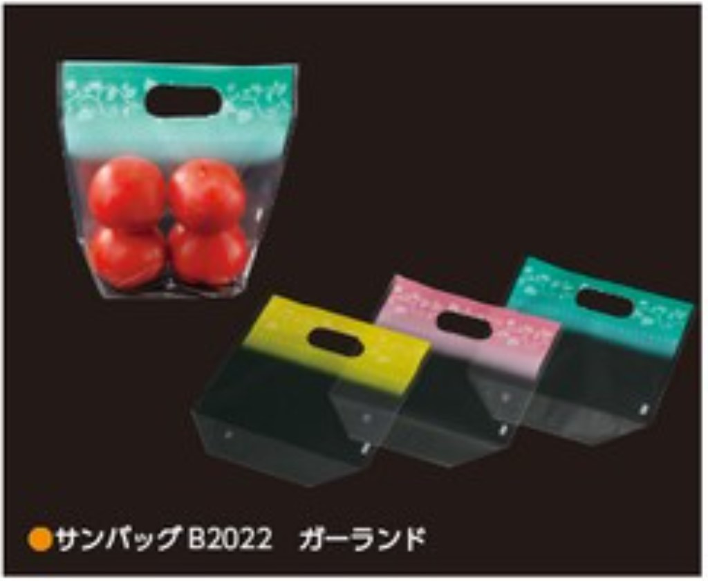 エフピコチューパ サンバッグ B2022 ガーランド 【グリーン】 #40 200×220+45 袋 青果物 印刷 スタンド袋