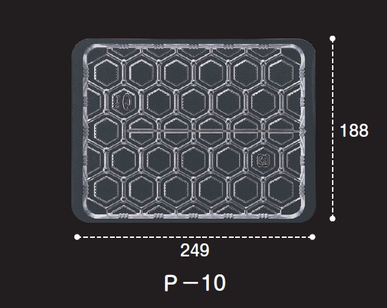 エフピコチューパ Pトレー(珍味トレー) P-10 249×188×7 トレー 珍味 | 野菜・フルーツパッケージとシール印刷のパブリック商事株式会社