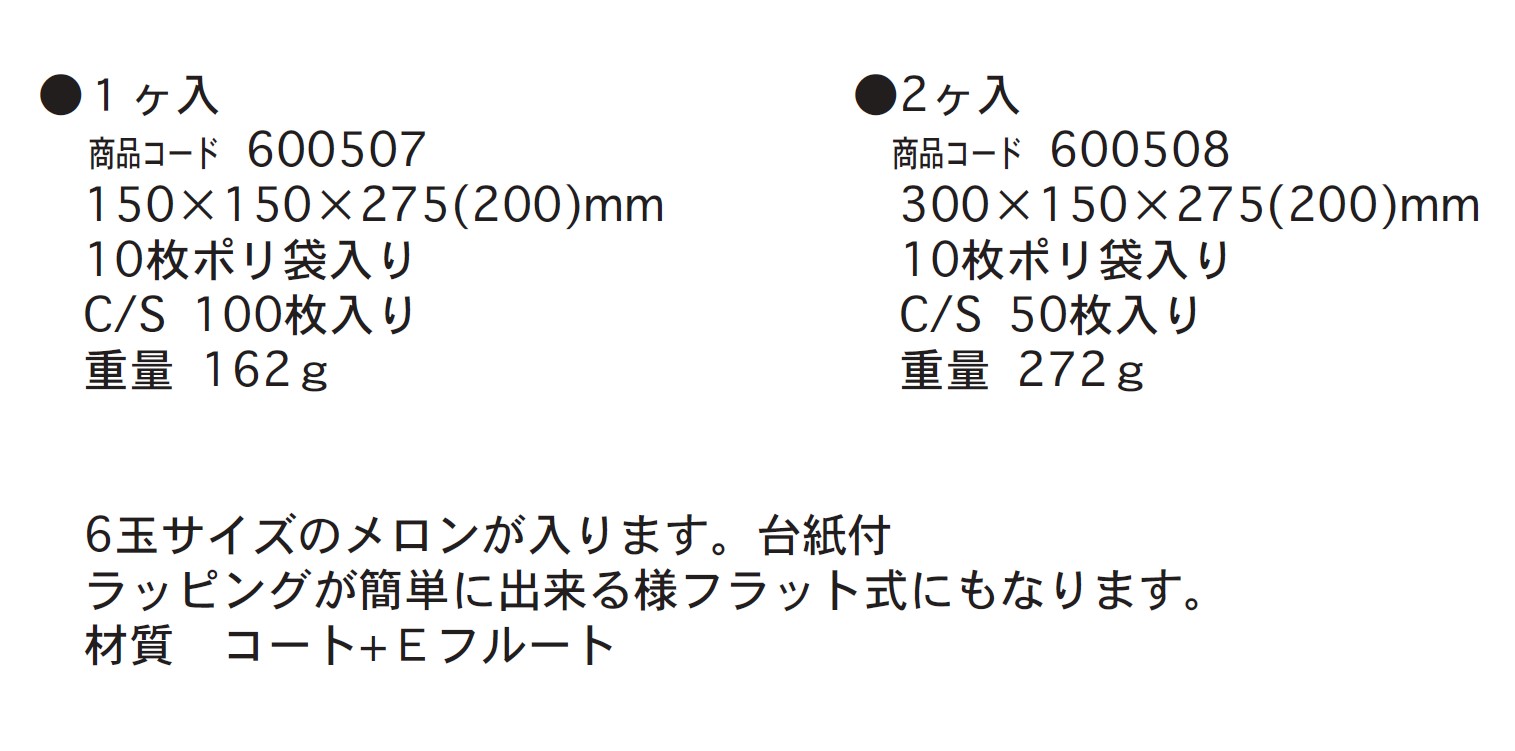 信和 メロンボックス ノーブルメロン 300×150×275（200）2ケ入箱