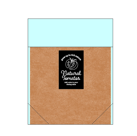 信和 テープ付 ガゼット袋  ナチュラルトマト 40TGP-100 ナチュラル 120×110+40 GZ30 6H 袋 青果物 印刷 スタンド袋