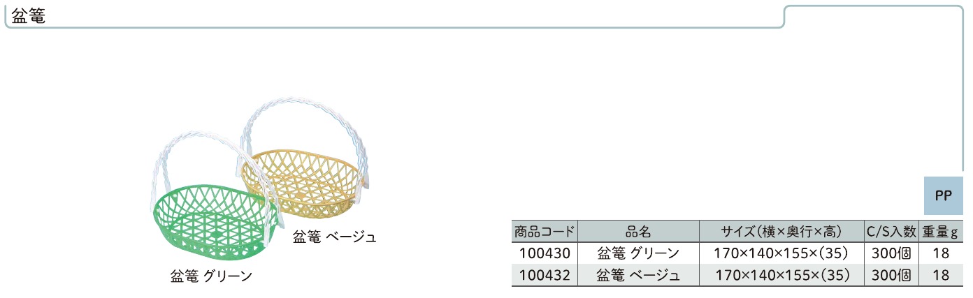 信和 盆篭 ベージュ 170×140×155(35) PP 贈答容器 かご