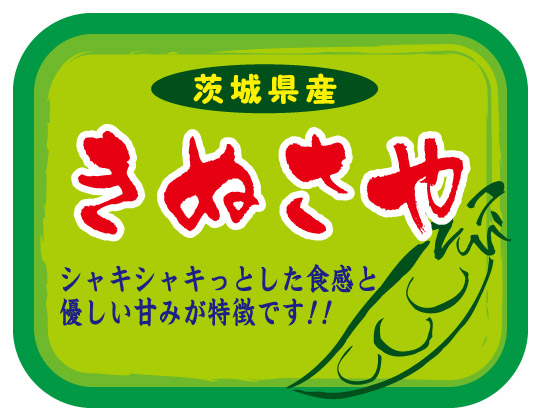 茨城県産　きぬさや　シール・ラベル 食品 野菜 その他