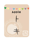 りんごシール　トキ　40×30 ガーランドシリーズ　シール・ラベル 食品 フルーツ りんご