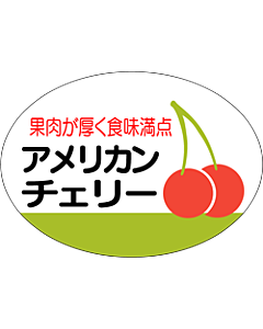 アメリカンチェリーシール  OR 楕円 LZ-162S  25×35 1000枚入 シール・ラベル 食品 フルーツ さくらんぼ・チェリー