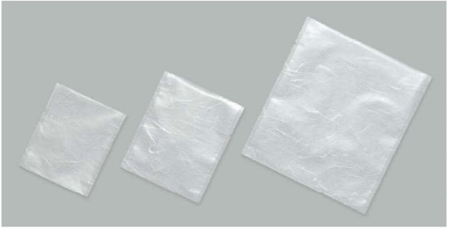 【福助工業】 カマス袋 GUタイプ No.4 (透明)  135×170 (レーヨン雲龍紙) 袋 加工食品 無地 平袋