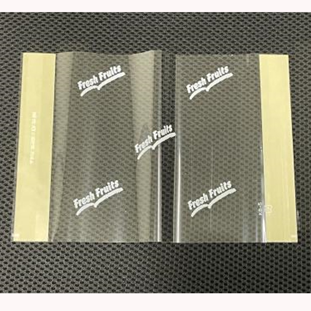 光洋産業 フルーツパックシート フレッシュフルーツ 白文字 テープ付き 220mm×150mm フィルム 青果物 シート