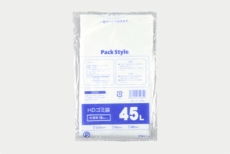 PSH-1 HDゴミ袋 45L 半透明 015  0.015×650×800 袋 その他 ゴミ袋 45L 650×800