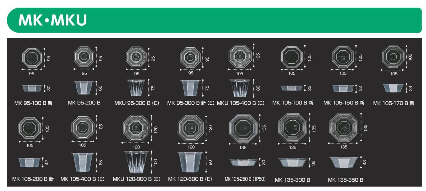 リスパック クリーンカップ MK95-300B 新（E）本体 カップ 角カップ