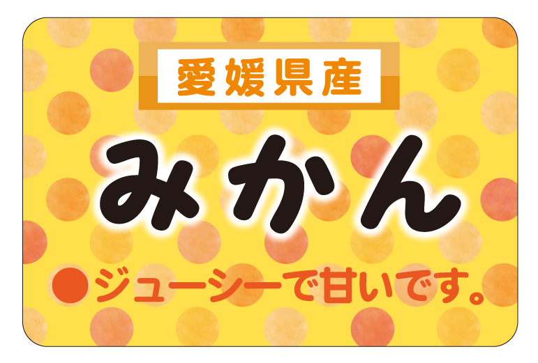 愛媛県産　みかん　シール・ラベル 食品 フルーツ バナナ シール・ラベル 食品 フルーツ みかん・オレンジ
