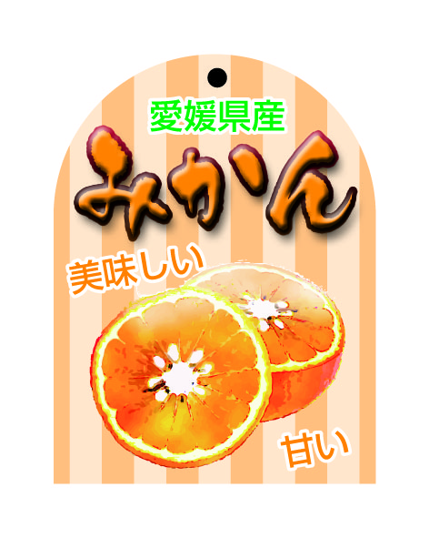 愛媛県産 みかん　シール・ラベル 食品 フルーツ みかん・オレンジ