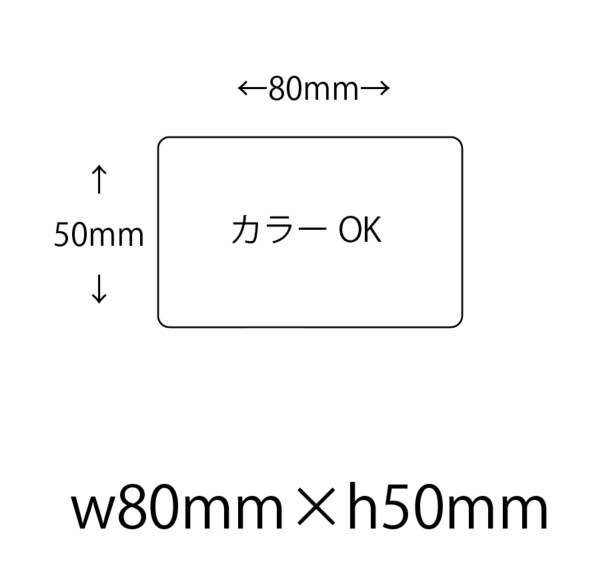 【仮発注用】オリジナルシール 印刷 【カラー】 80mm×50mm シール・ラベル その他