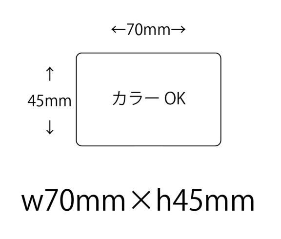 【仮発注用】オリジナルシール 印刷 【カラー】 70mm×45mm 2R　シール・ラベル その他