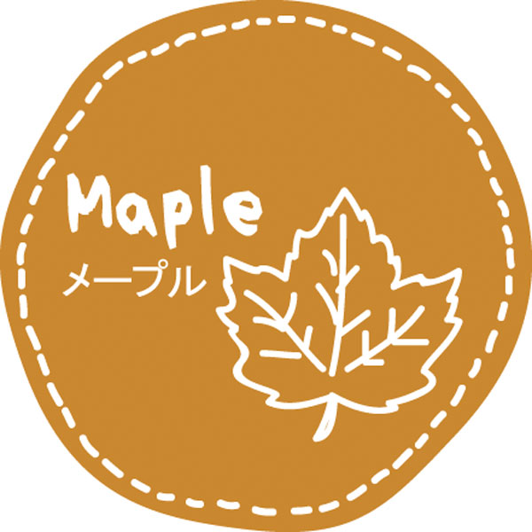 テイスティシール　Maple メープル　28φ 茶白 シール・ラベル 食品 加工食品 その他