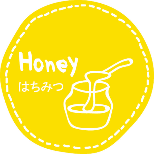 テイスティシール　Honey はちみつ　28φ 黄白 シール・ラベル 食品 加工食品 その他