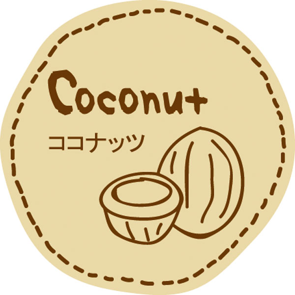 テイスティシール　Coconut ココナッツ　28φ 茶 シール・ラベル 食品 加工食品 その他