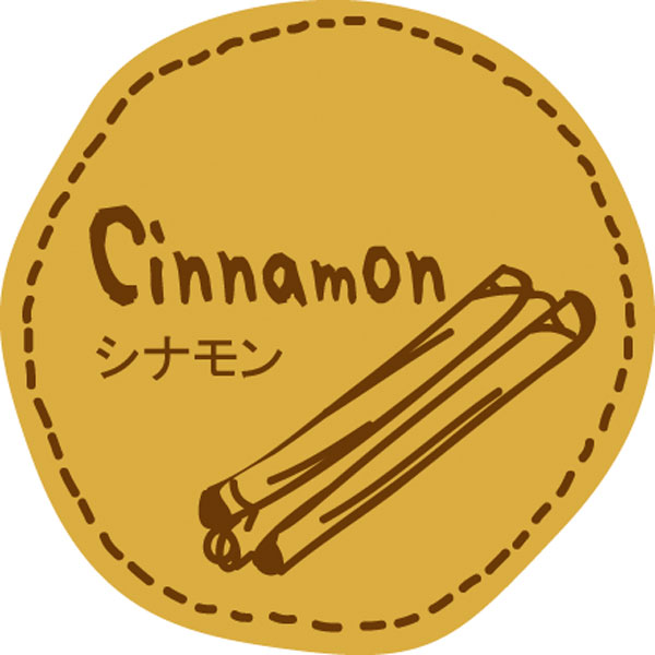 テイスティシール　Cinnamon シナモン　28φ 茶 シール・ラベル 食品 加工食品 その他