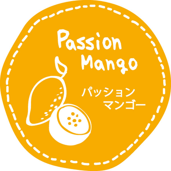 テイスティシール　Passion Mango パッションマンゴー　28φ 橙白 シール・ラベル 食品 加工食品 その他