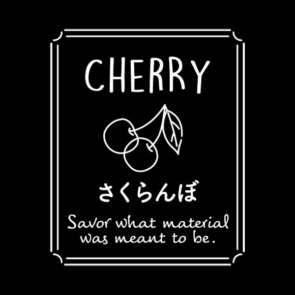 透明テイスティシール　CHERRY さくらんぼ　25×30  シール・ラベル 食品 加工食品 その他