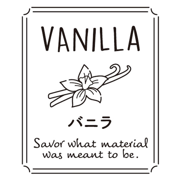 透明テイスティシール　VANILLA バニラ　25×30  シール・ラベル 食品 加工食品 その他