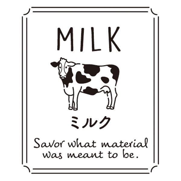 透明テイスティシール　MILK ミルク　25×30  シール・ラベル 食品 加工食品 その他