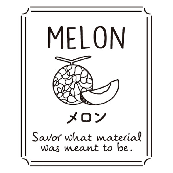 透明テイスティシール　MELON メロン　25×30  シール・ラベル 食品 加工食品 その他