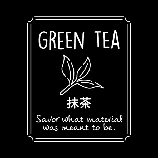 透明テイスティシール　GREEN TEA 抹茶　25×30  シール・ラベル 食品 加工食品 その他