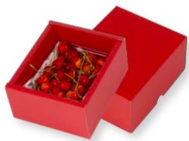 ヤマニパッケージ フルーツトレー 500g 1P 赤 L-2420 箱 フルーツ