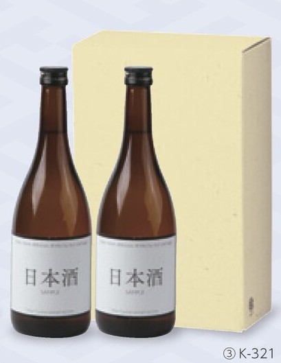 K-321 筒式清酒720ml  太瓶×2本 178×88×280 規格化粧箱　箱 その他