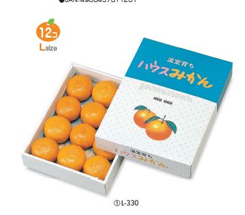 ヤマニパッケージ ハウスみかん L-330  210×285×55 箱 フルーツ