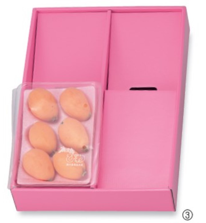 ヤマニパッケージ  ディスプレイボックス 2段 ピンク L-2010P 箱 フルーツ