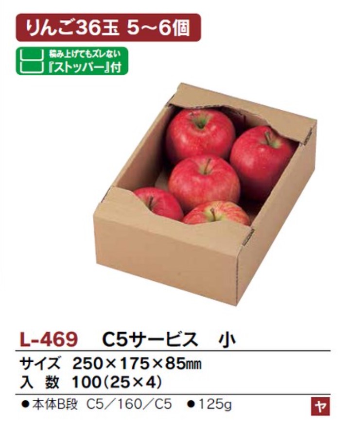 ヤマニパッケージ L-469 C5サービス 小 250×175×85 箱 フルーツ