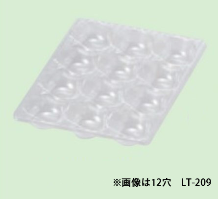 ヤマニパッケージ LT-207 アイベリー本体 透明 6穴  緩衝材 イチゴ用